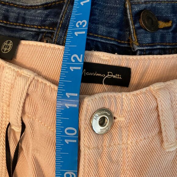 NWT Massimo Dutti Jeans Womens Sz 4 Light Peach Pink Corduroy High Rise Wide Leg - Picture 8 of 9